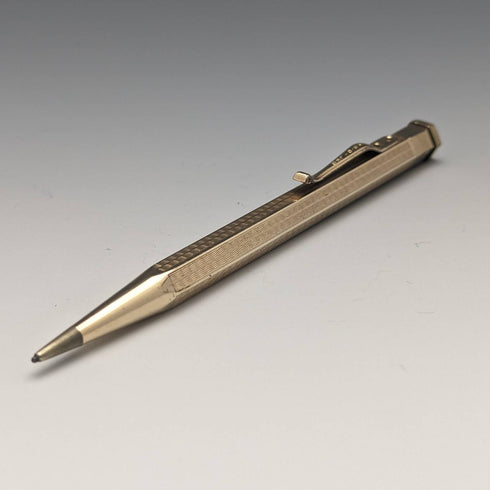 British Vintage Yard O Red Rolled Gold Hexagon Propelled Pencil